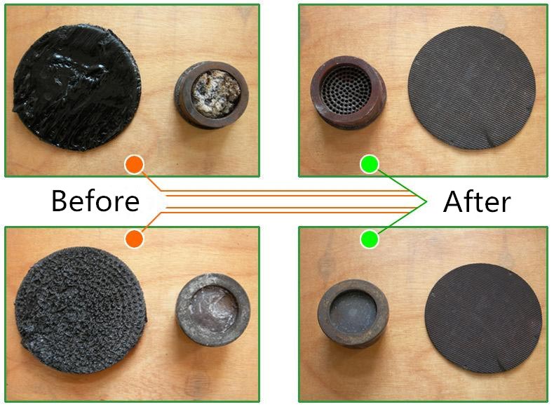 Vacuum calciner for cleaning spinnerets polymer