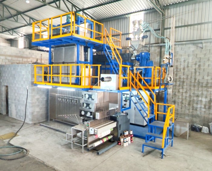 Polypropylene rope make curtain ribbon cf yarn pp multifilament spinning drawing machine