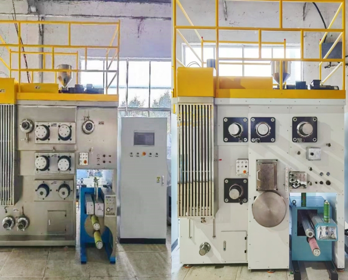 Testing color masterbatch small scale cf yarn spinning machine