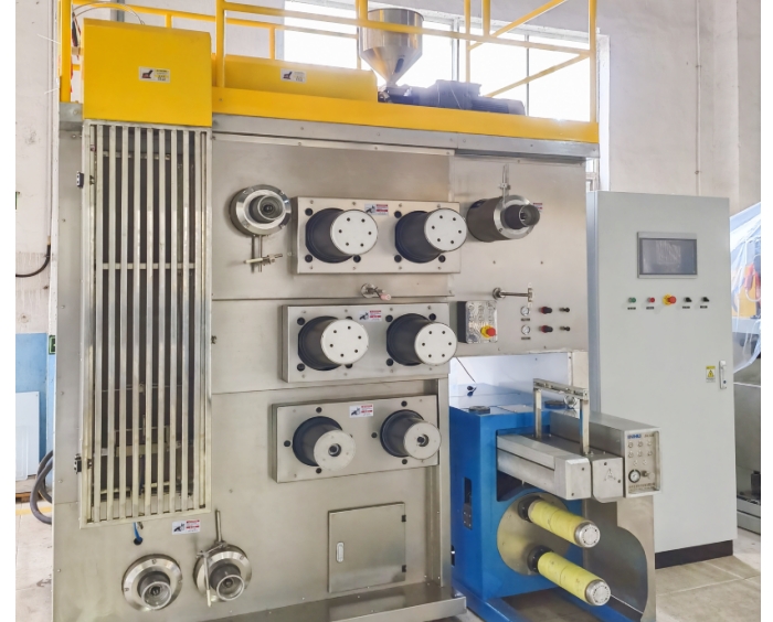 Testing color masterbatch small scale cf yarn spinning machine