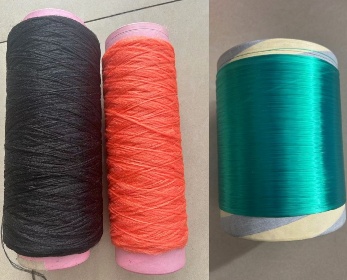 Testing color masterbatch small scale cf yarn spinning machine