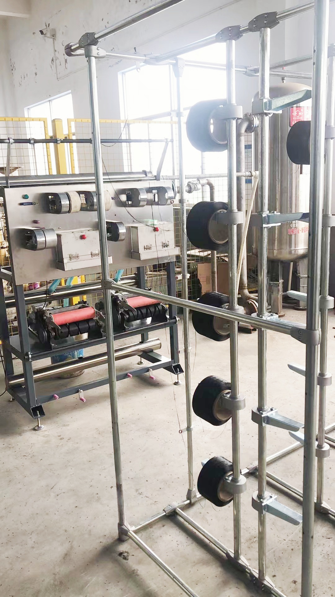 PP/PET ATY air texturing yarn machine PP/PET ATY air texturing yarn machine