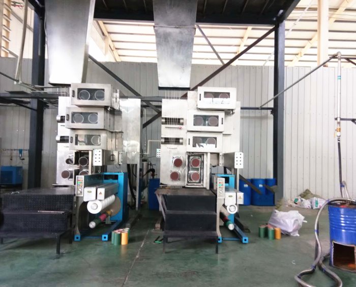 Polypropylene CF multifilament yarn spinning extruding line