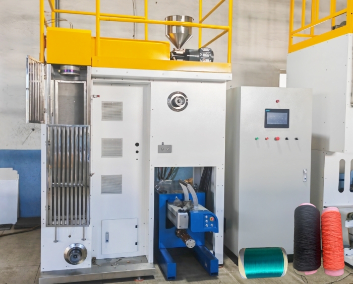 Testing color masterbatch small scale cf yarn spinning machine