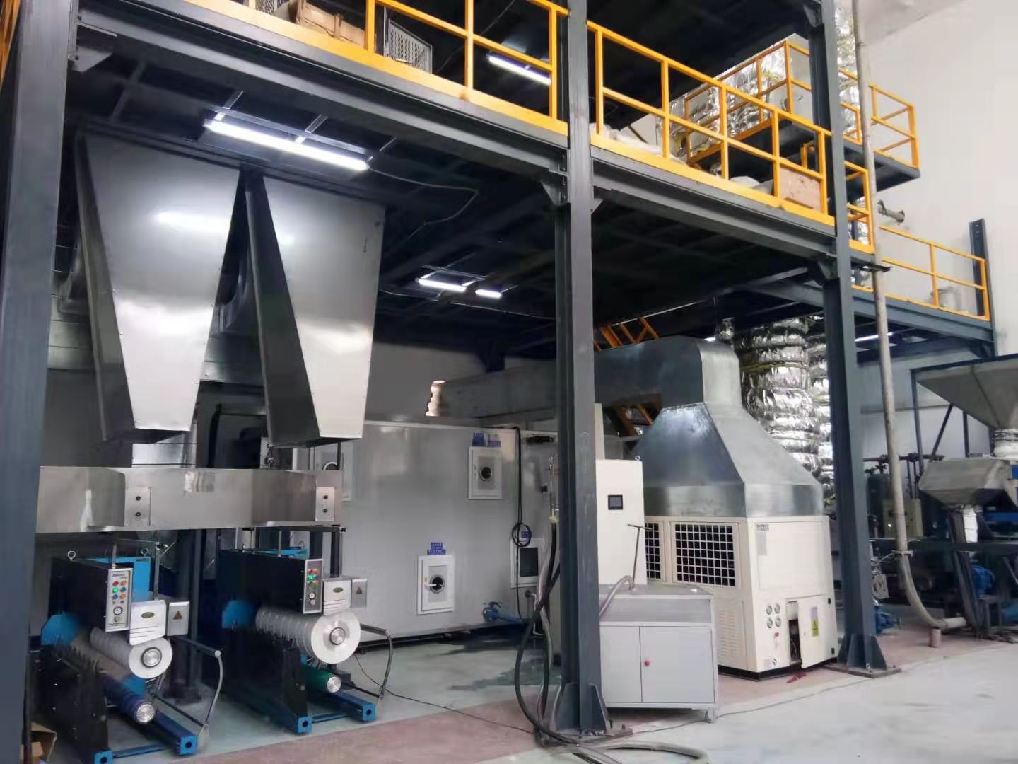 JM90 bcf pp yarn spinning machine packing and delivery