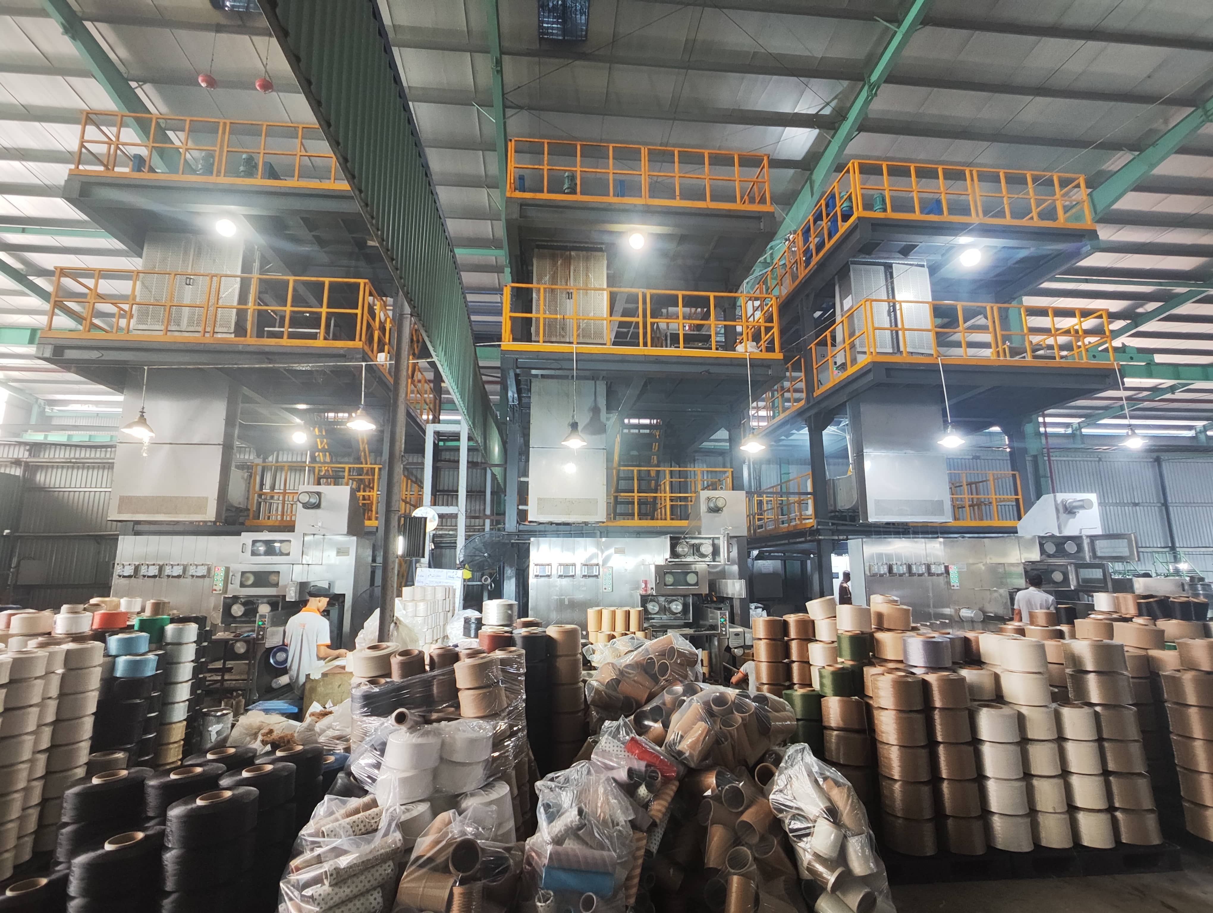 third fdy pp multifilament yarn machine installed in VIETNAM 